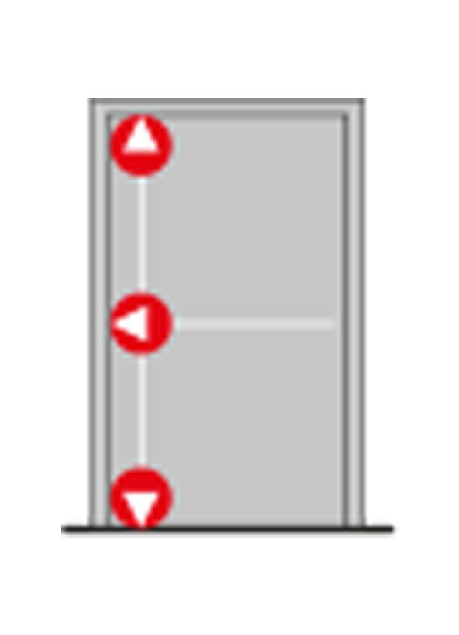 Dormakaba PHA 2000 Naturel Tek Kanat 3 Noktadan Kilitleme 2270 mm - Dış Kol Dahil