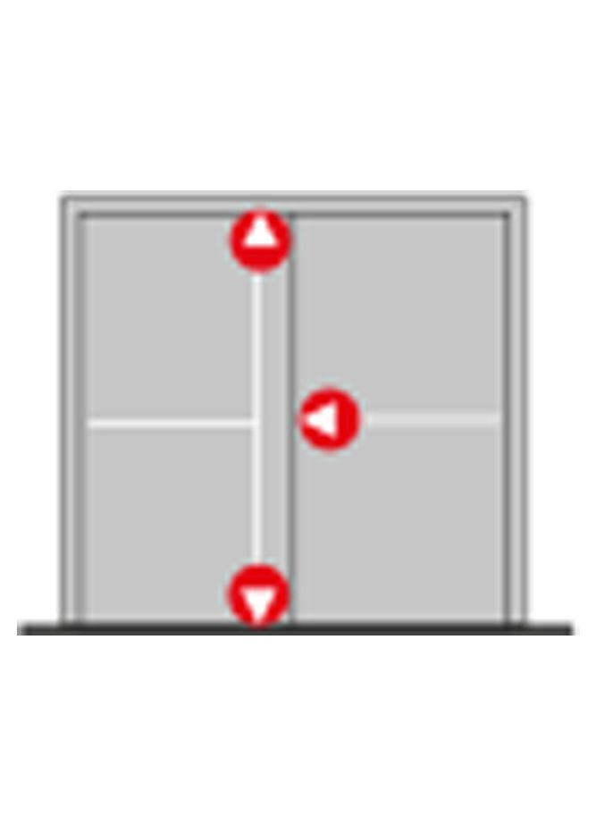 Dormakaba PHA 2000 Naturel Çift kanat - 3 Noktadan Kilitleme 2270 mm / Dış Kol Dahil